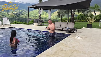 Salome gil hot latina milf turns a photoshoot into steamy pool sex with spanish photographer