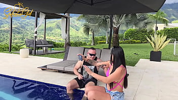 Salome gil hot latina milf turns a photoshoot into steamy pool sex with spanish photographer