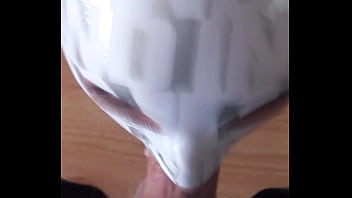 My sex doll vilja in a skin tight zentai suit gagging on my cock