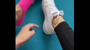 Can you smell my sweaty feet when i open my shoe •more on of #sneacker #pedsocks #sweatysocks #feet #fetish #bla