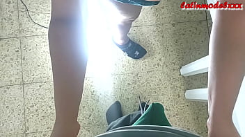 Teacher seduces pregnant student and convinces her to pose sexy and grab his cock