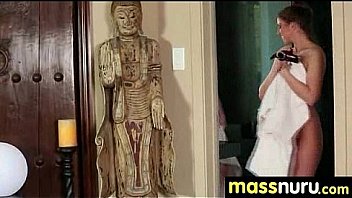 Busty teen gives nuru sex massage 8