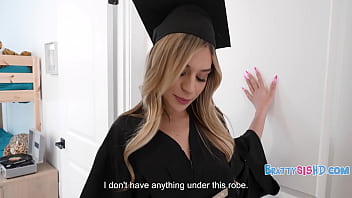 Bratty stepsister seduces her brother after graduation