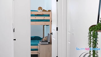 Bratty stepsister seduces her brother after graduation