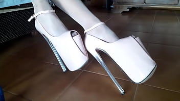 Patent leather shoes with very high heels my passion