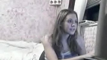 Cute babe chatting on webcam