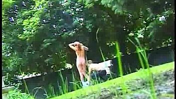 Couple fucking in summer rain