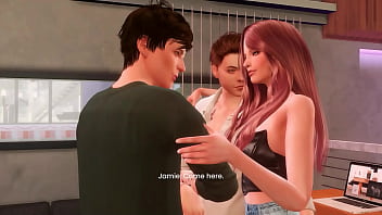 Two famous pop stars with a groupie