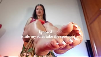 Foot lover's ignoring you with dusty soles in 4k