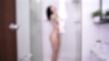 Latina getting goth shower masturbation