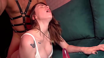 Desperate for office slut takes triple pussy until her legs give out