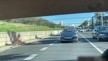 Amazing latina babe squirter fucked in the uber gets the driver soaked