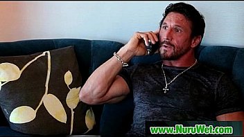 Japanese nuru massage and hardcore fuck on air matress 27