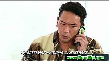 Asian busty babe gives slippery nuru massage 17