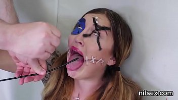 Delirious bitch gets her fuckholes opened and toughly poked