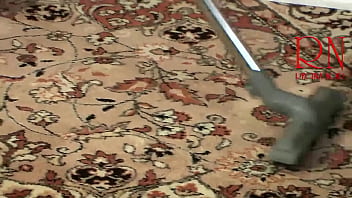 Maid regina noir cleans the apartment dances with a vacuum cleaner 279 07 1