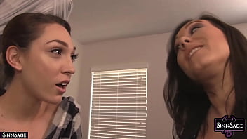 Brunette sinn sage uses a big cock to fuck with lily labeau