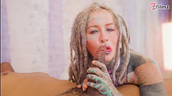 Tattooed teen takes every inch of bbc in her ass balls deep and dripping