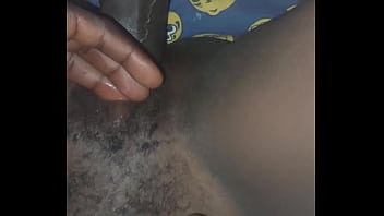 Neighbour opens her leg wide to receive black meat in her pussy