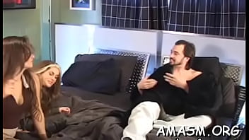 Astounding hottie gets body caressed