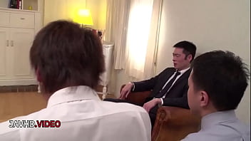 Sensual japanese beauty takes double pleasure with passionate moans