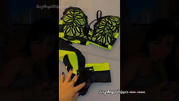 Public store fittng room trying on haul sexy outfits hot latina bbc toy blowjob