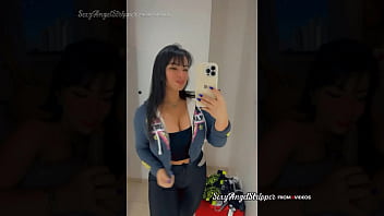 Public store fittng room trying on haul sexy outfits hot latina bbc toy blowjob
