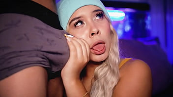 Cock thirsty college girl enjoys sucking cocks live for you