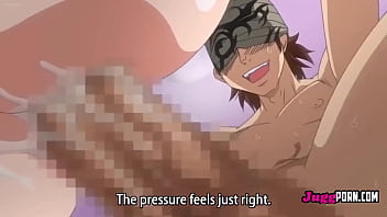 A nymphomaniac with huge tits enjoys sex at a beach house