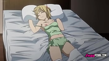 A nymphomaniac with huge tits enjoys sex at a beach house