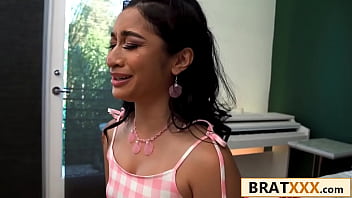 Hot stepdaughter riding her stepdad's big dick while dressed as barbie