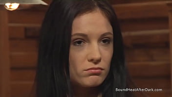 Naughty curvy big natural tits lesbian slave fingeering herself with mistress