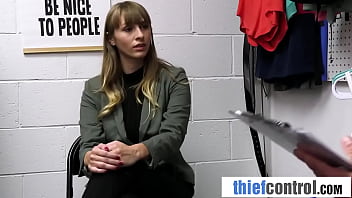 Busty beauty caught red handed and handled hard in the security office Busty beauty caught red handed and handled hard in the security office