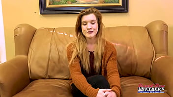 Charming ginger hottie keaton masturbates and sucks a candy corn to milk