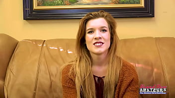 Charming ginger hottie keaton masturbates and sucks a candy corn to milk