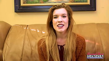 Charming ginger hottie keaton masturbates and sucks a candy corn to milk