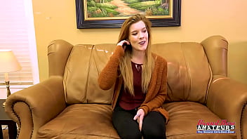 Charming ginger hottie keaton masturbates and sucks a candy corn to milk