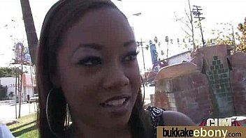 Cum loving teen enjoys huge bukkake 8