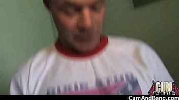 Black girl sucks many white cocks in redneck group 15