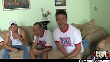 Black girl sucks many white cocks in redneck group 15