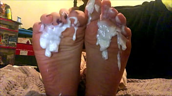 Creamed feet and soles latina sexy feet