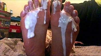 Creamed feet and soles latina sexy feet