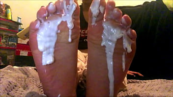 Creamed feet and soles latina sexy feet