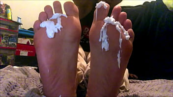 Creamed feet and soles latina sexy feet