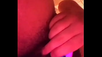 My local friend playing with her toy in the shower