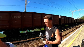 Pick up dp outdoor anal fuck katty west on sea