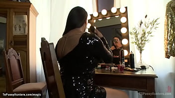 Big Tits Brunette Shemale Lady Vaniity Seduces Big Boobs Blonde Milf Dee Williams In Makeup Room And Anal Fucks Her And Rides Her Face thumbnail