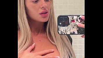 Petite brunette gets naked for tiktok