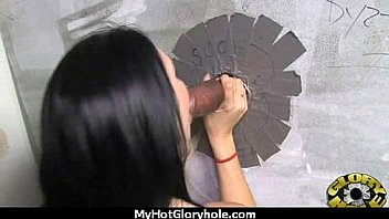 Huge tit babe deepthroats gloryhole dick 8