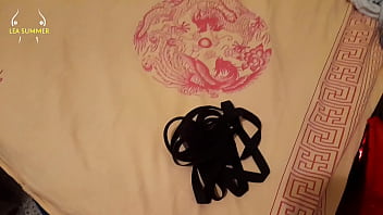 Hot stepmom gets very dirty and touches her wet pussy and squirts on her stepson's bed